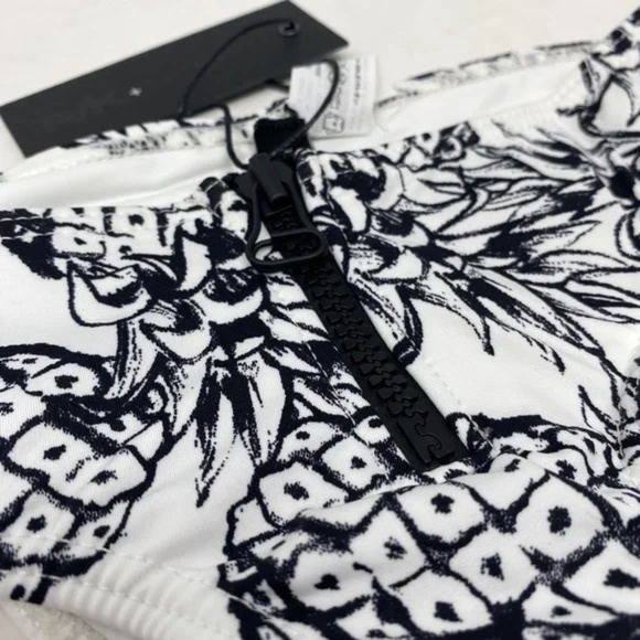 Tavik Irene Boyshort w/ Front Zip Detail BOTTOM ONLY in Pina Colada Sz L - Picture 3 of 9